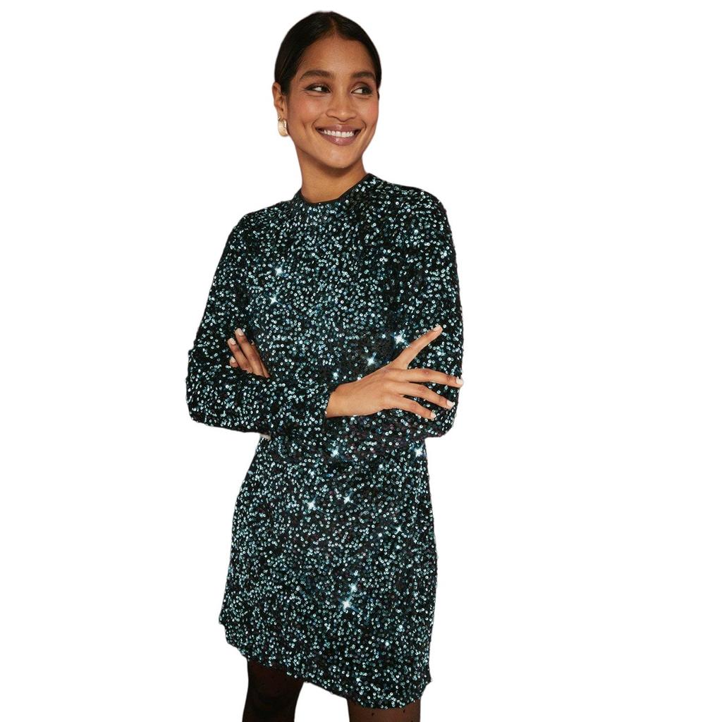 Dorothy Perkins Womens/Ladies Sequin Velvet Mini Dress