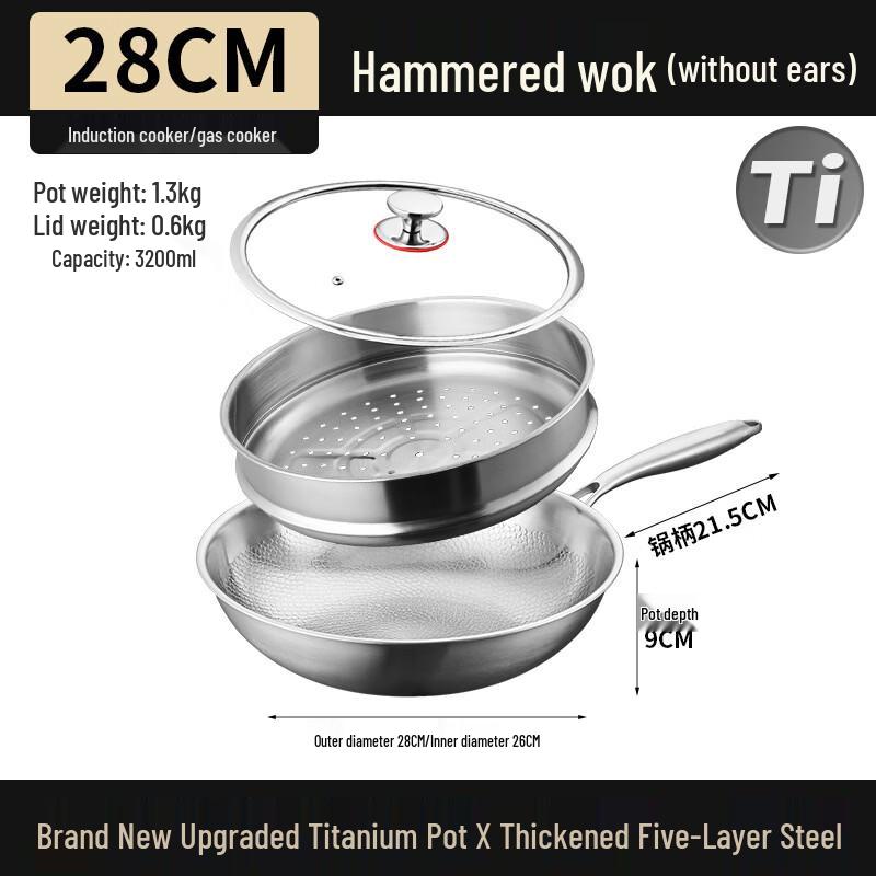 

Household Non-stick Flat-Bottom Wok