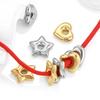 Stainless Steel Heart Star Charm for Jewelry Making Loose Spacer Beads Hole 3.5mm for DIY Bracelets Necklace Keychain