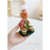 Christmas Spiced Cookie Man Plush Foam Figurine for Festive Decoration Suitable for Holiday Desktop and Shelf Use