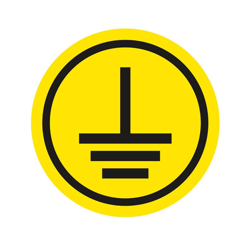 Caution Ground Wire Warning Label - Safety Sticker for Mechanical Instruments