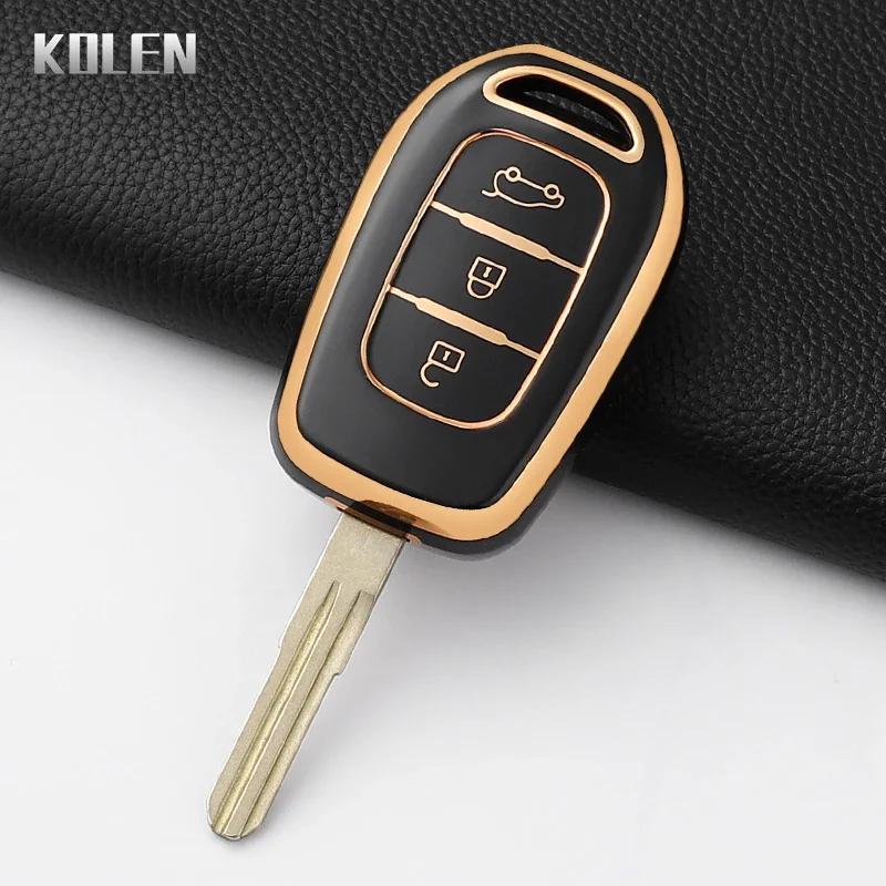 Fashion Tpu Car Key Case Cover For Renault Kwid Traffic Symbol Sandero Logan Lodgy Dokker Dacia Duster 2 3 Buttons Protector Fob