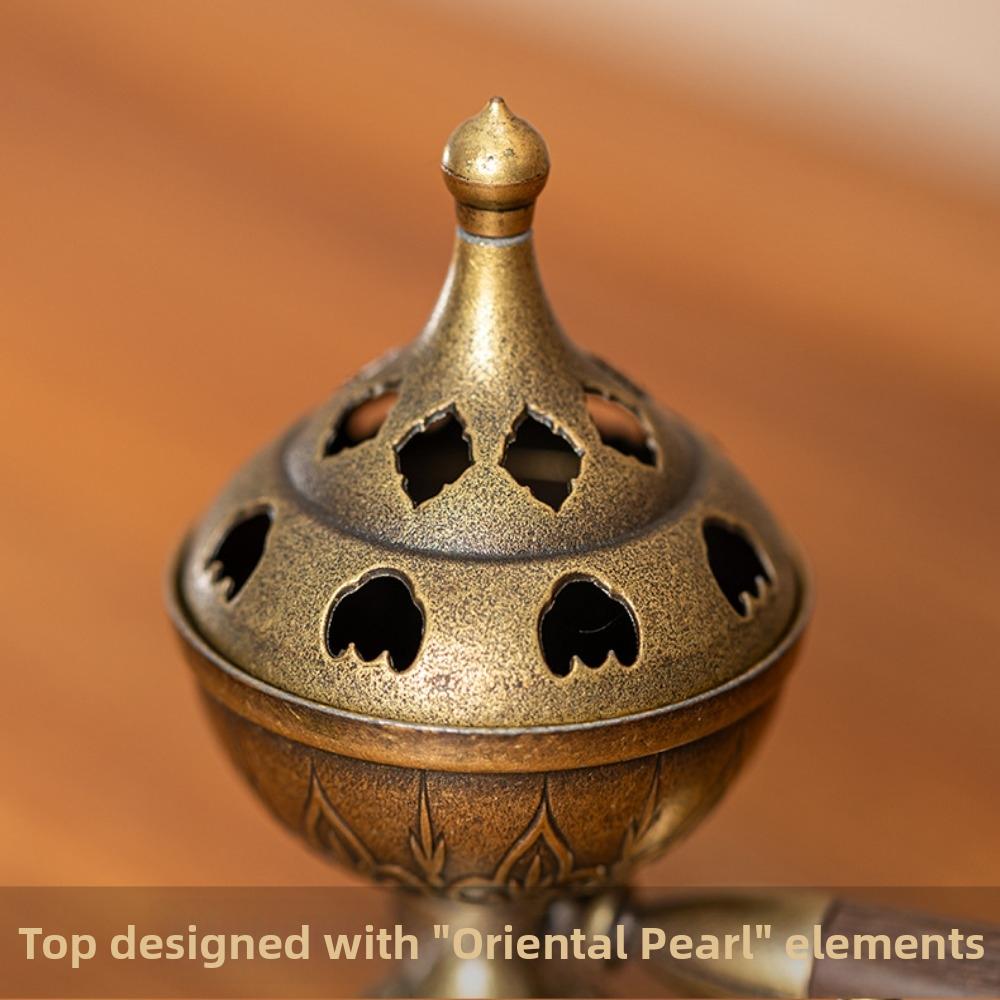 Rotating Incense Holder Retro Style Handheld Stove New Incense Censer  Meditation