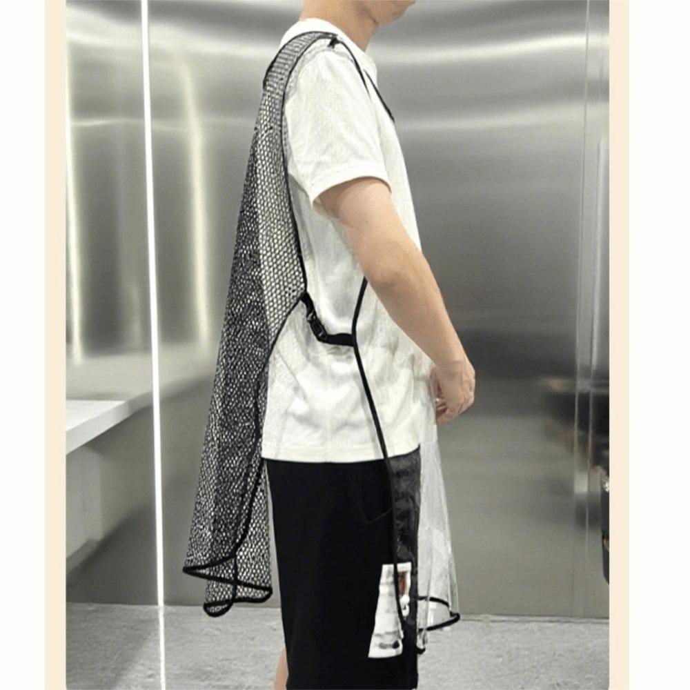 Antistatic Transparent Barber Uniform Double-sided Hairdresser Vest for Beauty Salon Nail