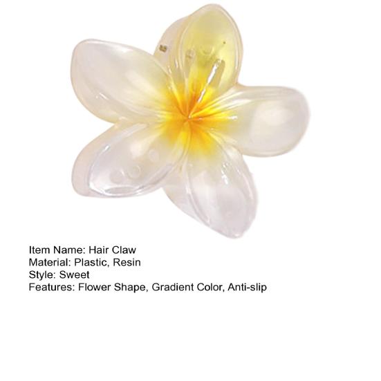 Kvinner Blomsterform Hårklo Anti-skli Design Gradient Farge Hårklemme Dusj Bading Tilbake Hode Haisklips Stylingtilbehør