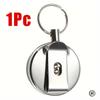 Duty Badge Reels Retractable Badge Holder, Metal Retractable Keychain Badge Reel ID Badge Holder with Belt Clip Key Ring