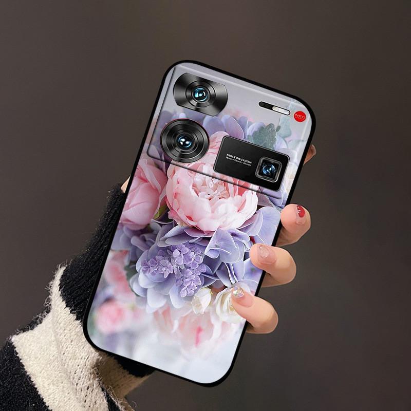 For nubia Z60 Ultra Cover Flower TPU Silicon Back Soft Case Funda For ZTE nubia Z60 Ultra Bumper Coque Z60Ultra Z 60 Ultra