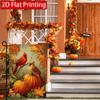 2D Flat - 2D Flat Thanksgiving Autumn Maple Leaf Owner Cardinals Pumpkin Garden Flag 2 (1)  Outdoor Garden Flag Double-Sided Home Decoration Courtyard