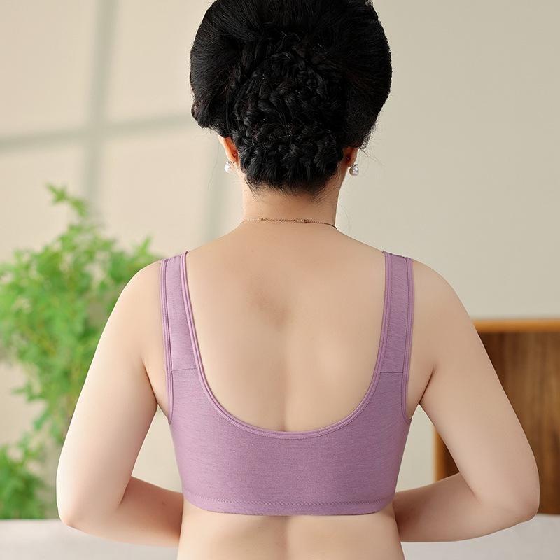 Prodyšná podprsenka s předním otevíráním pro plnoštíhlé matky středního věku