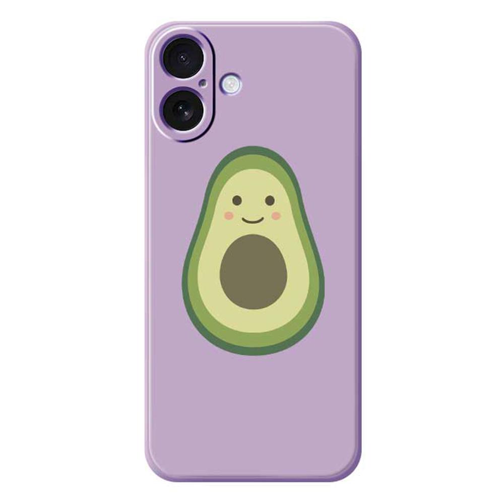 For iPhone 17 Case Cute Avocado Pattern Printing Straight Edge TPU Phone Back Cover