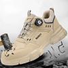Men Shoes Safety Work Shoes Anti-smash Anti-puncture Safety Steel Toe Shoes High-cut Waterproof Anti-slip Light Soft Ankle Boots