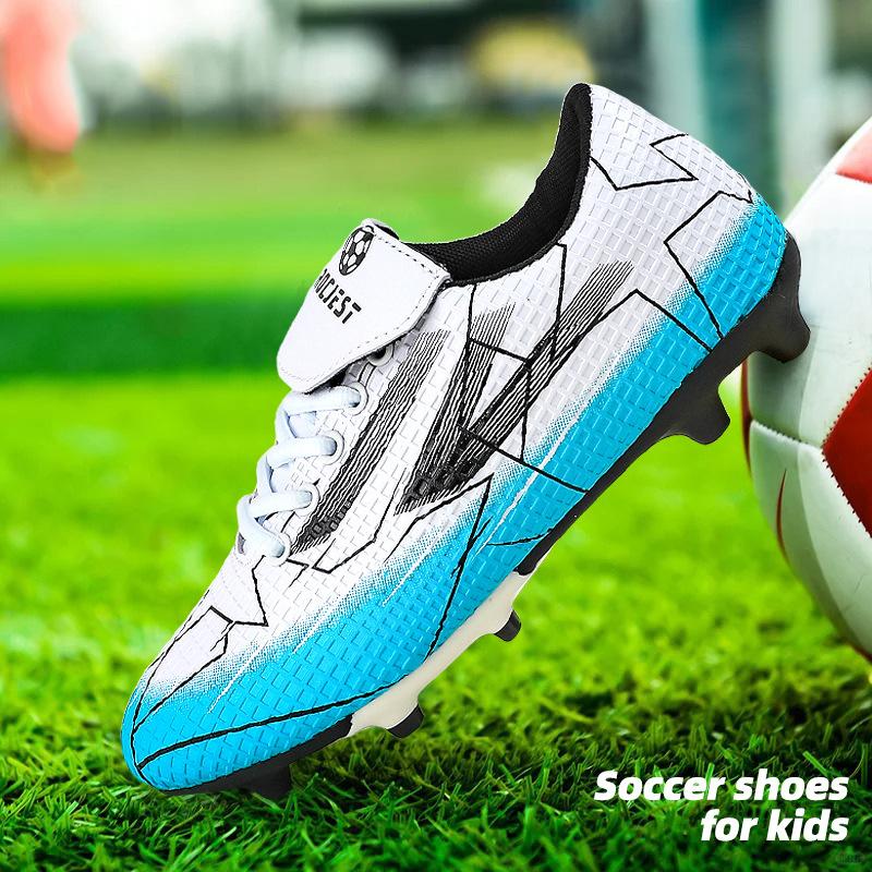 Yuxing Shoes Youth Football Shoes Mesh Upper Rubber Sole Light Weight Strong Grip for Grass Training