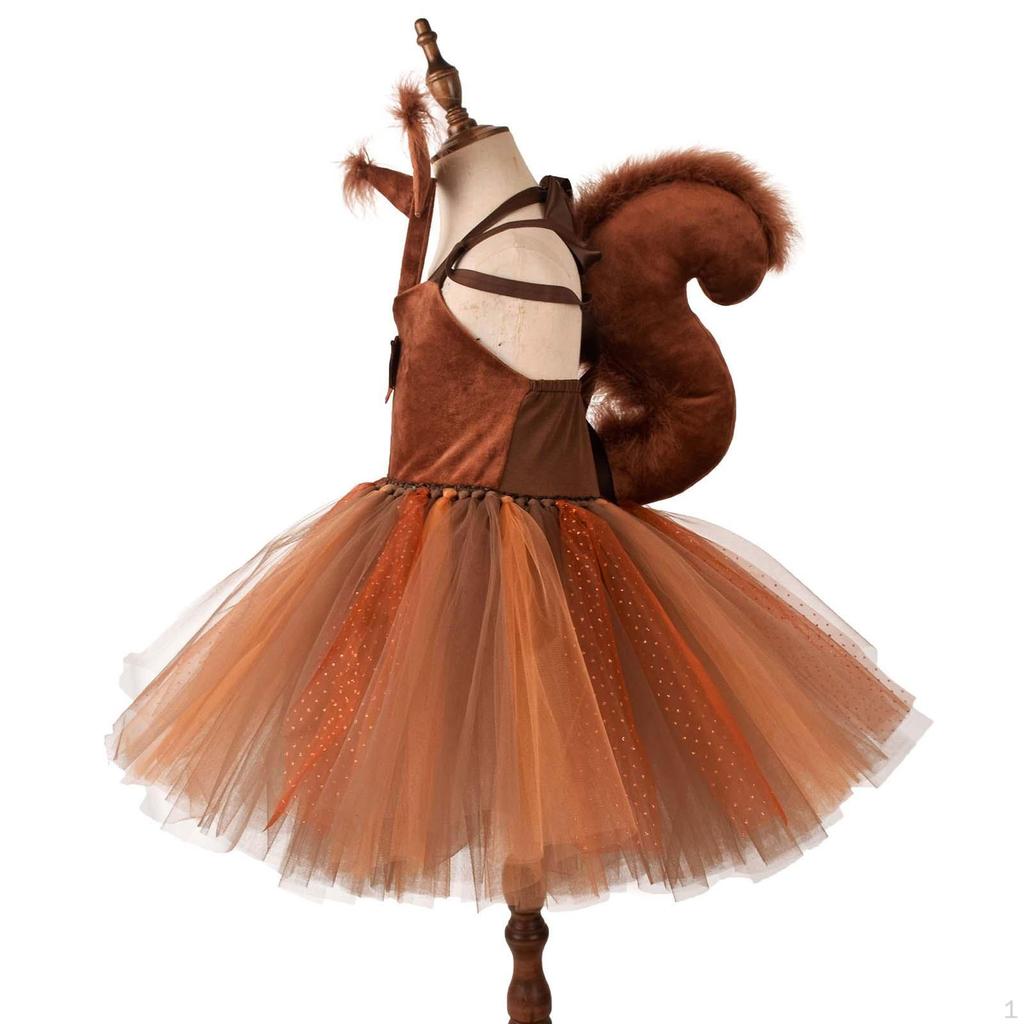 Animal Tail Costume Kit Hairband Cosplay Fancy Dress Headpiece Squirrel Ears Hair Hoop Headband for