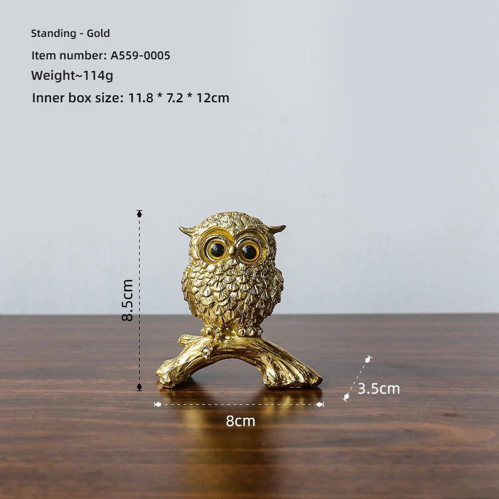 

Скульптура из смолы «Мудрая сова» - Расписанные вручную бохо ночные подставки для книг, Богемный декор для книжной полки, Мистический подарок для библиотеки и детской