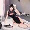 SINGUYUN Chinese Cheongsam Lingerie Retro Print Dress Sexy Anime Cosplay Costume for Women Qipao Babydoll Outfit