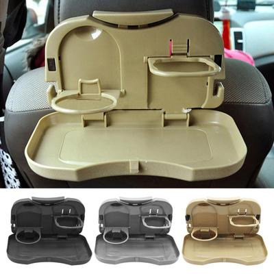 Car Seat Table Foldable Car Table with Cup Holder Automotive Backseat Desk Car-mounted Portable Multifunctional Dining Table