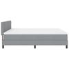 Boxspring Bed with Headboard Light Gray 180 x 200 cm Fabric