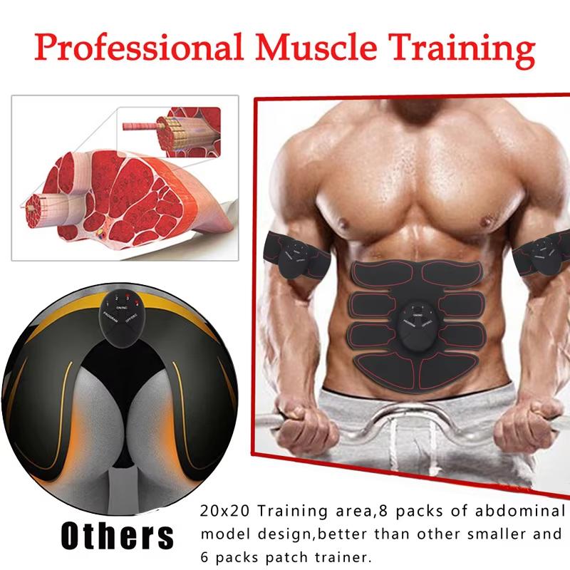 Stimolatore Muscolare EMS Wireless ABS Allenatore Muscoli Addominali Tonificante Fitness Corpo Patch Modellante Allenatore Dimagrante Unisex