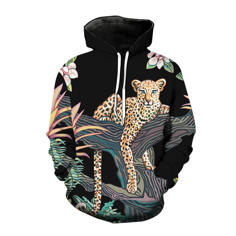 Animal Hoodies Leopard Tiger Zebra 3D Printed Women Streetwear Hoodie Oversized Pullovers Hooded Sweatshirts Kids Tops Clothing