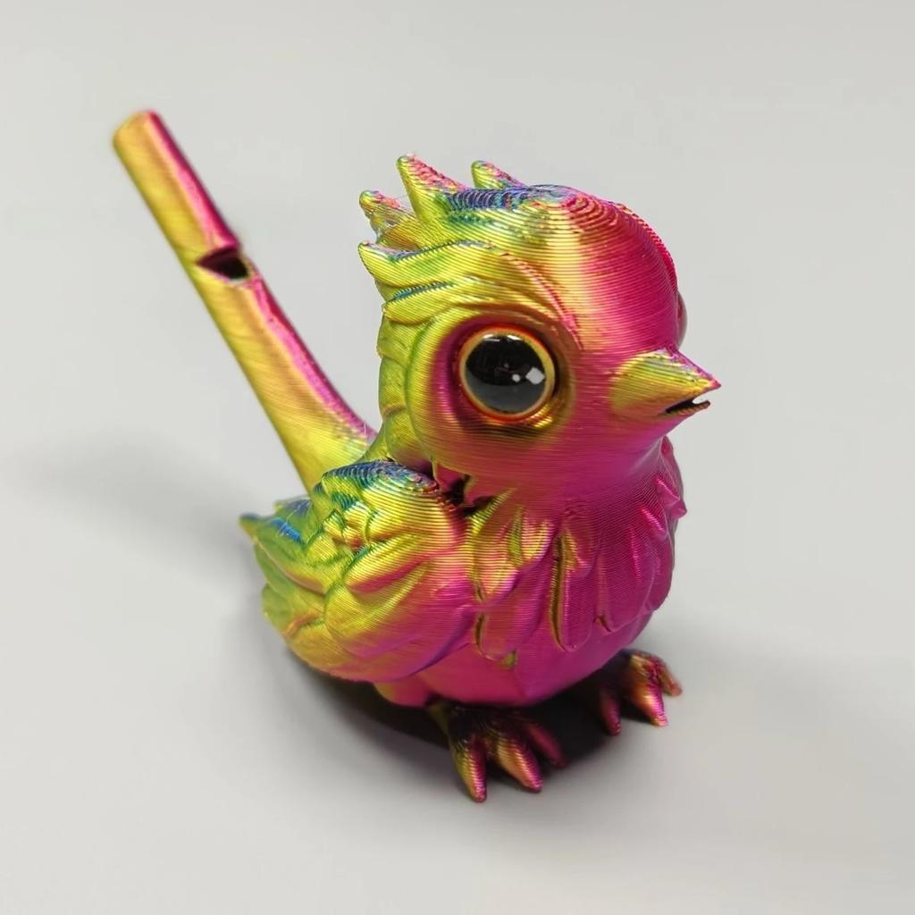 New 3D Printed Bird Whistle for Home Desktop Ornament Musical Water Injection Decorative Instrument Whistle Bird Flute Toy Gifts