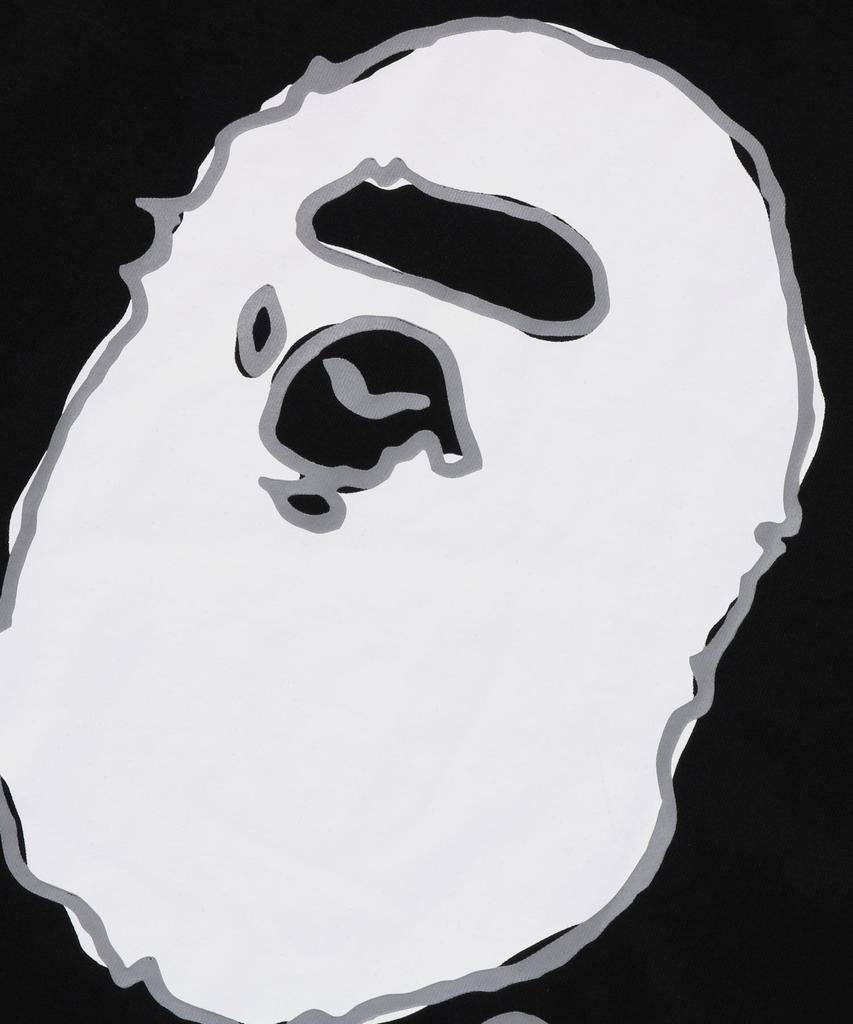Beipeu Hand Draw Bape Logo Relaxed Fit T-Shirt (M) Black