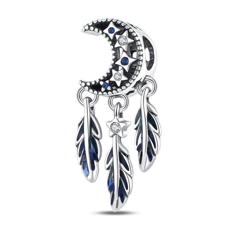 Copper Sun Moon Stars Sparkling Stars Claw Cat Shell Charms Beads Fit Pan Original Bracelets Diy Fine Jewelry Gift