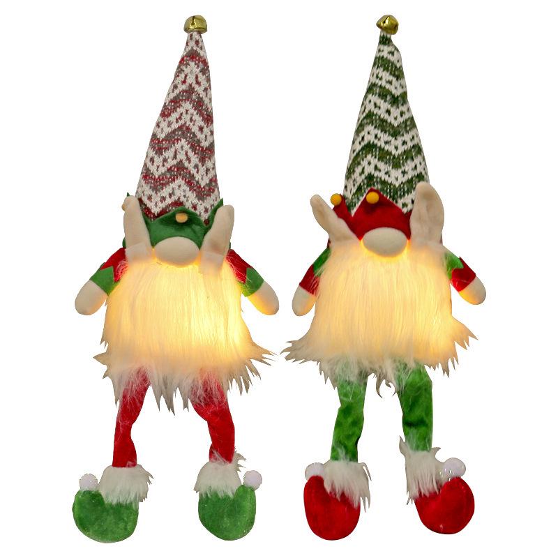 New Christmas Elf with Lights - Glowing Faceless Rudolph Doll Decoration