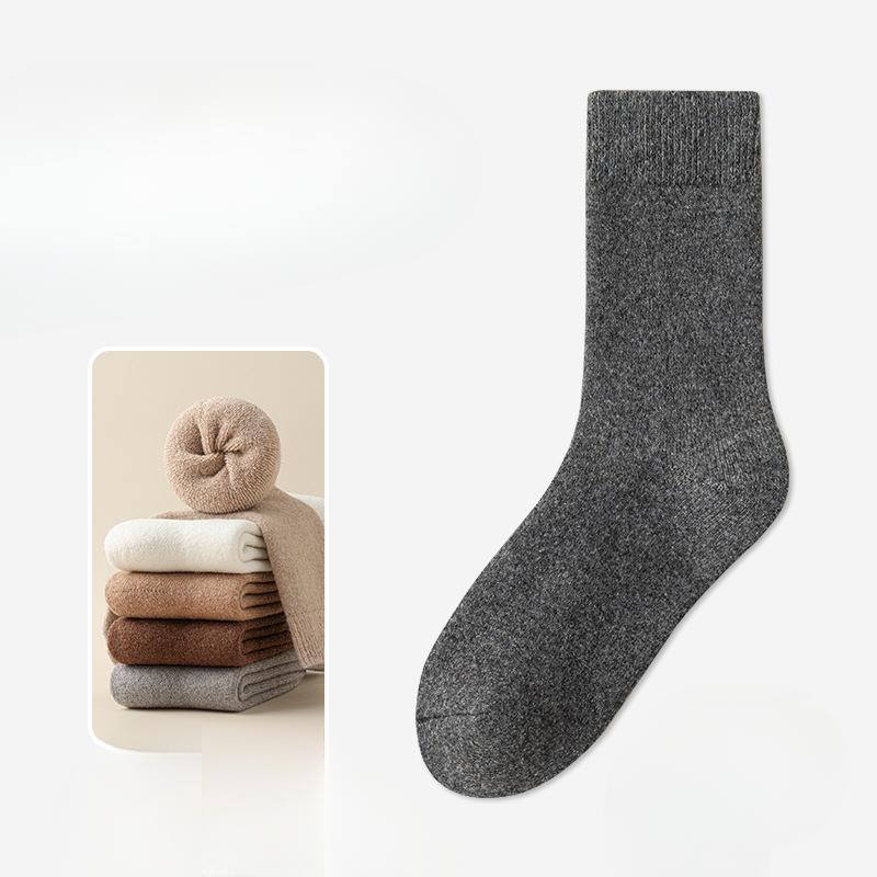Male Autumn and Winter New Thickened Warm Wool Floor Home Sleep Tube Socks