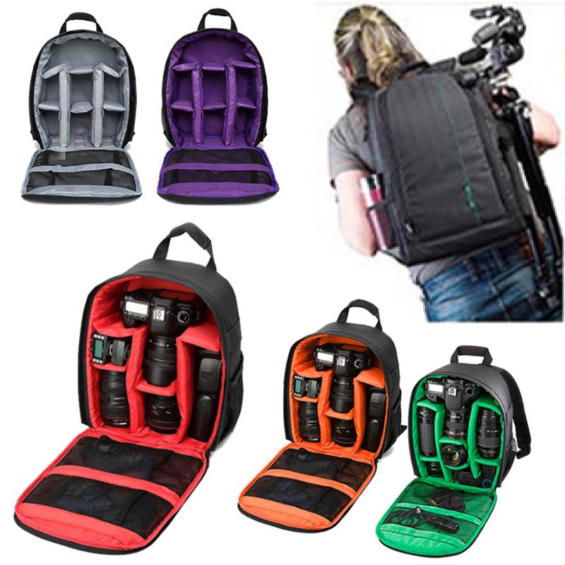 Waterproof Outdoor Camera Backpack Dslr Shoulder Bag For Canon Nikon Sony Digital Camera зелёный