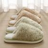 Autumn and winter cotton slippers couple indoor home household non-slip thick bottom warm soft plush cotton mop