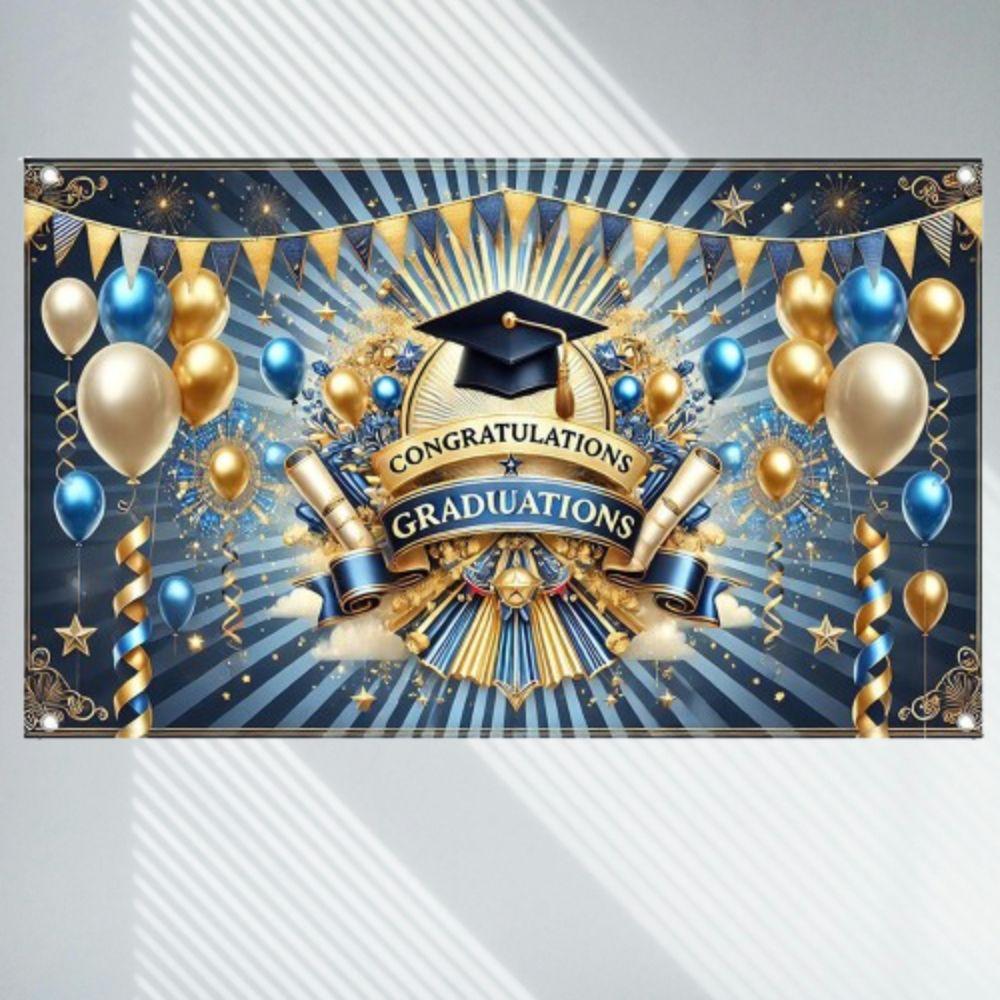 Congrats Grad Graduates Background Celebrate Happy Graduation Banner  Photography Props