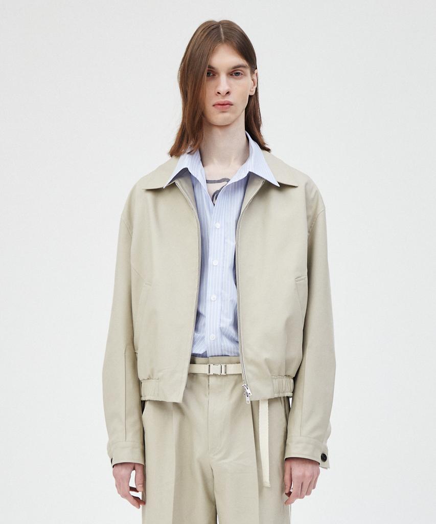 Winder Pinched Cotton Blouson Jacket - Beige