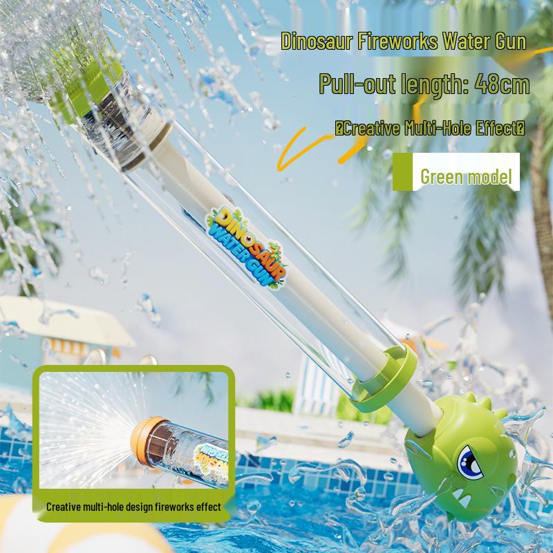 Summer Beach Dinosaur Fireworks Water Gun: Spinning Sprayer for Water Fights