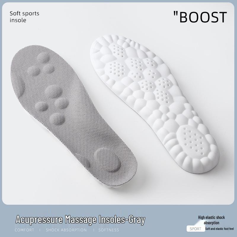 4D Cloud Technology Sports Insoles - Breathable, Odor-Resistant Arch Support for Men & Women