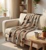 Schattige Gestreepte Dashond Hond Fleece Deken Enkelzijdig 2D Print Pluche Warm Stof voor Bank Bed Dutje Huisdierenliefhebber Gezellige Casual Sfeer