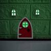 Cute Wooden House Miniatures Cartoon Fairy Door Ornaments Fluorescent Elf Door  Decor Gifts
