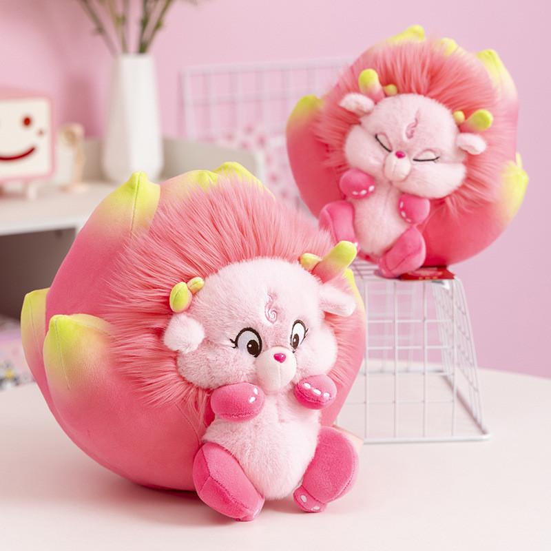 Cute Dragon Fruit Plush Pillow Toy Great For Gifting Enhancing Bedroom Comfort