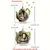 2D Acrylic Rabbit in Teacup Pendant Flat Bag Pendant Charms Christmas Hanging Pendants Christmas Tree Ornament Navidad Decor