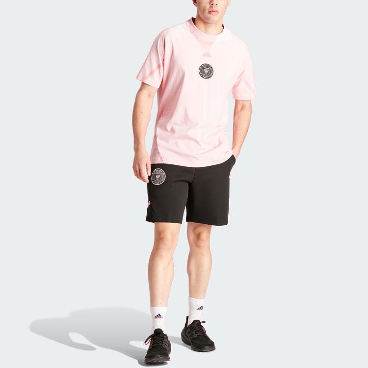 Adidas Inter Miami CF Designed for Gameday Travel T-Shirt Hellrosa Herren Streetwear IQ0723