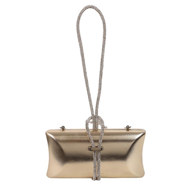 New Street Trend Street Shoot Handbag Women's Hand Oval Dinner Bag Bridesmaid Dress Rhinestones