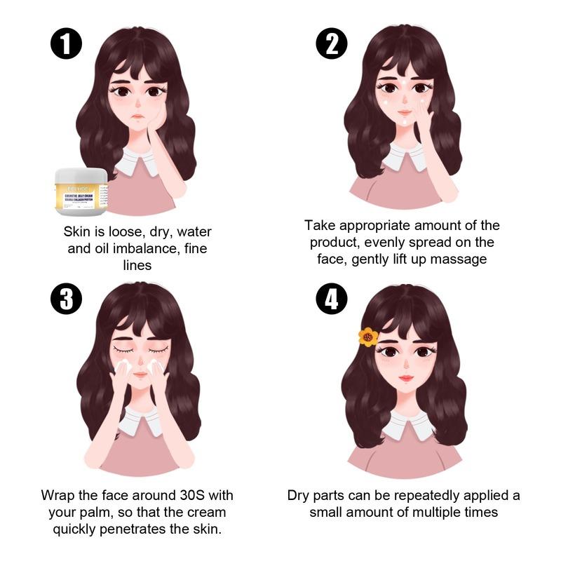 Collagen Cream, Firming Skin, Aloe Vera, Skin Moisturizing and Replenishing