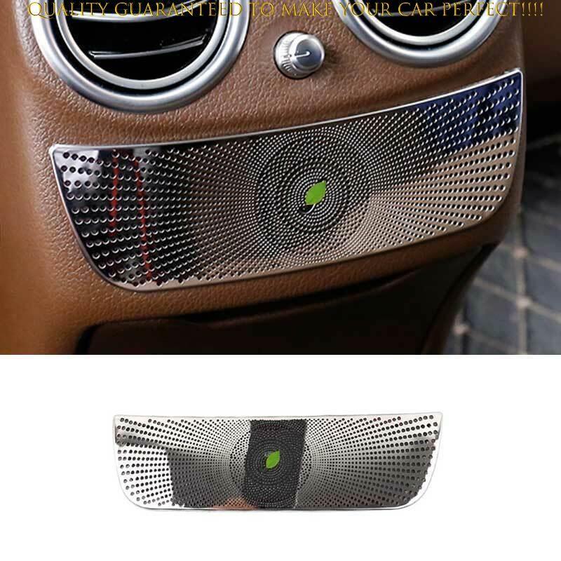 For Benz E-Class 16-21 Chrome Silver Steel Rear Air Outlet Vent Lower Cover Trim