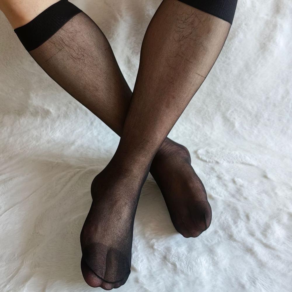 3Pairs Silk Men Business Silk Stockings Stockings Men's Transparent Sexy Socks Breathable   Men