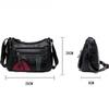 Black Winter Style Washed Leather Luxury Handbags Women Bags Designer Ladies Shoulder Crossbody Bags For Women