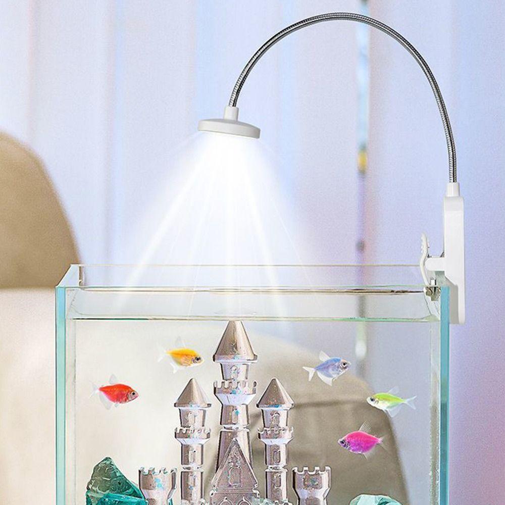 3 Color Modes Mini Clip-on Aquarium Lamp Waterproof Plants Grow Lamp  Aquarium Accessories