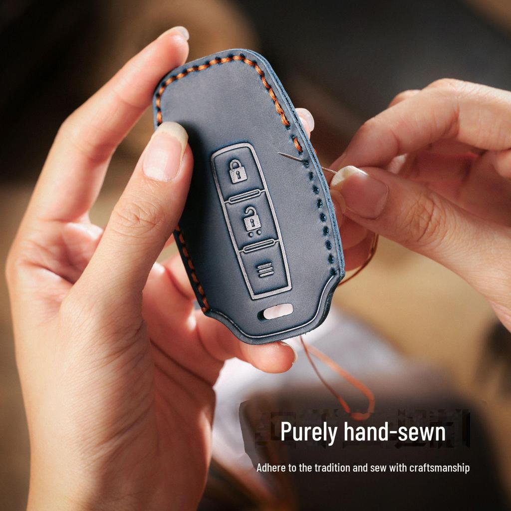 Retro Leather Key Bag for Mercedes-Benz - Premium Handmade Cowhide Cover