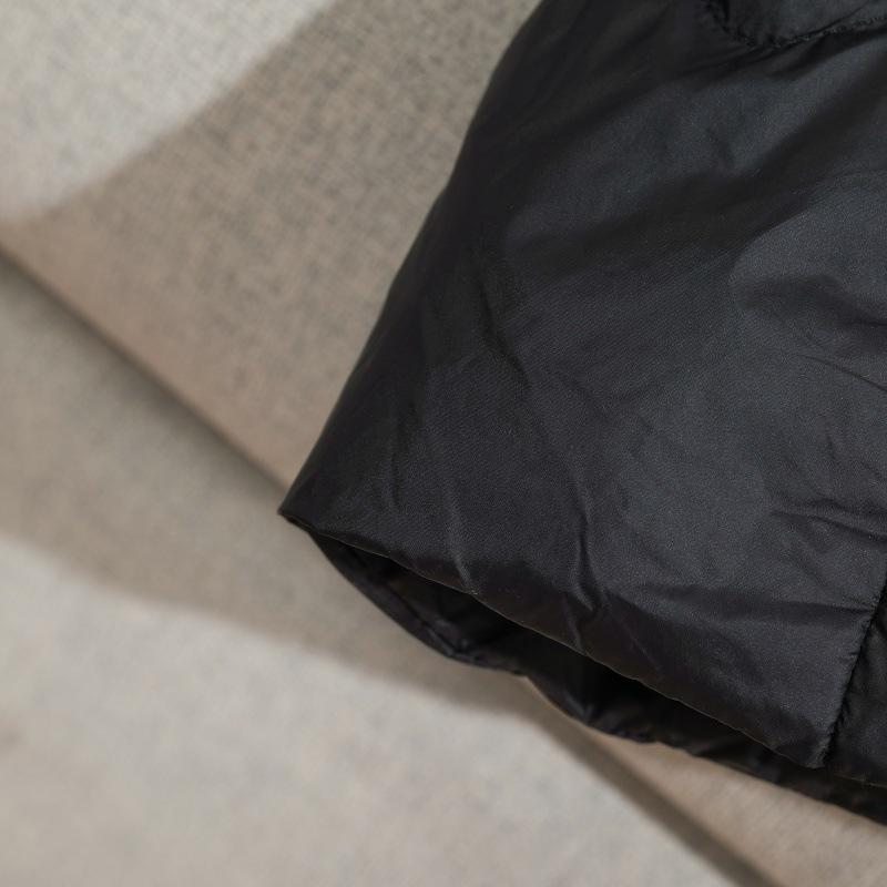 2025 Automne/Hiver Grande Taille Léger Long Au-Dessus du Genou Veste Sans Manches à Capuche en Duvet de Canard Blanc avec Motif Ondulé