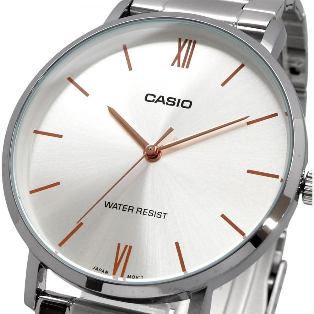 CaSio Men S Quartz Metal Watch Silver Mtp Vt01d 7b