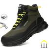 New Fashion  Lightweight Work Boots Indestructible Safety Shoes Men Steel Cap Puncture-Proof Sneakers Male Footwear