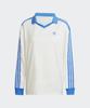 ADIDAS 3S Satin Long Sleeve Tee - White:Blue / Ir6100